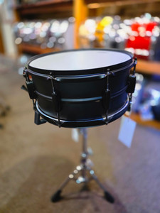 TAMA Metalworks Steel Snare Drum  6.5x14 - Matte Black Shell Hardware