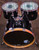 Early 1980's Gretsch USA Custom Monster Plus Square Badge "Collins" 6-Piece Shell Kit Black Nitron