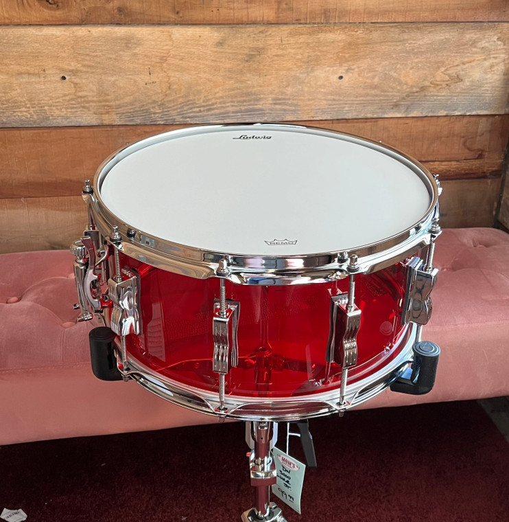 Ludwig Vistalite Snare Drum - 6.5-inch x 14-inch - Red