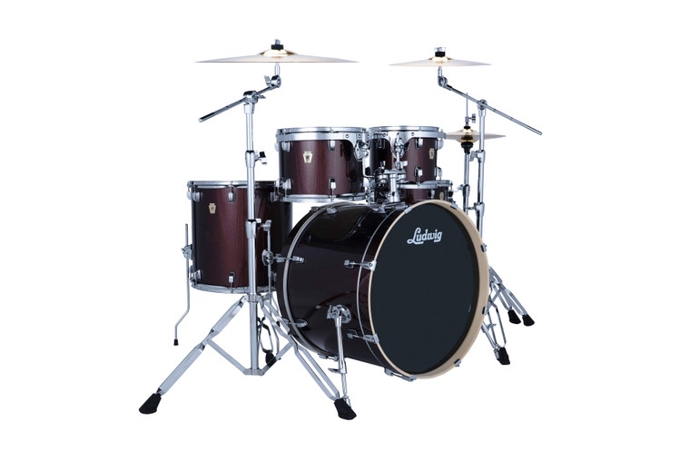 Ludwig Evolution 5-piece Complete Drum Set Caramel Sparkle w/Paiste Cymbals