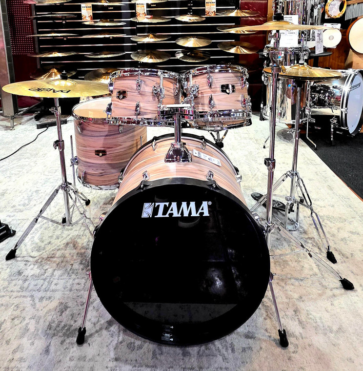 Tama Imperialstar 5pc Complete Kit - Natural Zebrawood w/ Paiste Cymbals and Hardware
