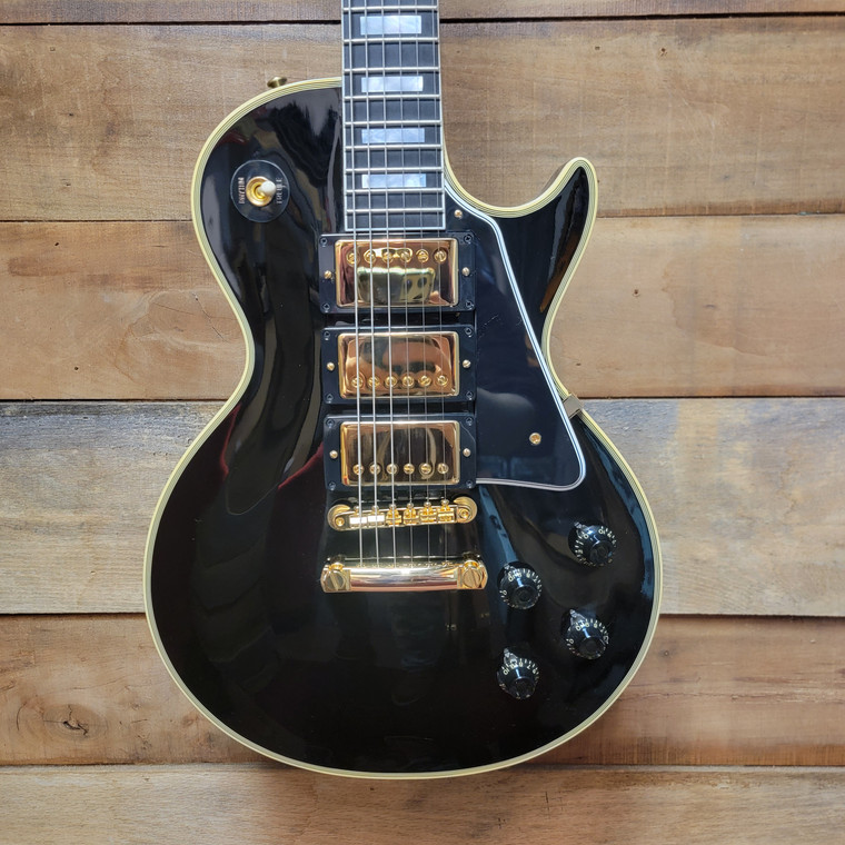 Gibson Custom Shop '57 Les Paul Custom Triple Humbucker - Black w/ Hard Case