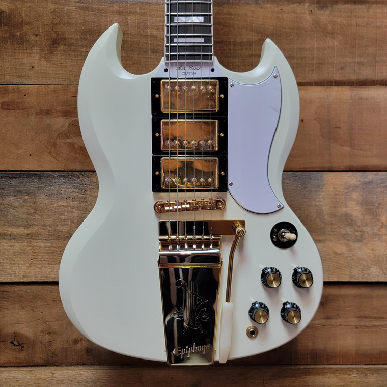 Epiphone SG Custom Maestro - Classic White w/ Hard Case