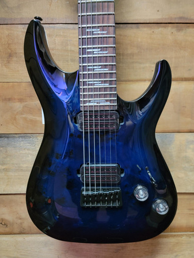 ギター SCHECTER Omen Extreme-7 Ocean Blue Schecter Guitar Research Omen Elite-7 - See-Thru Blue Burst