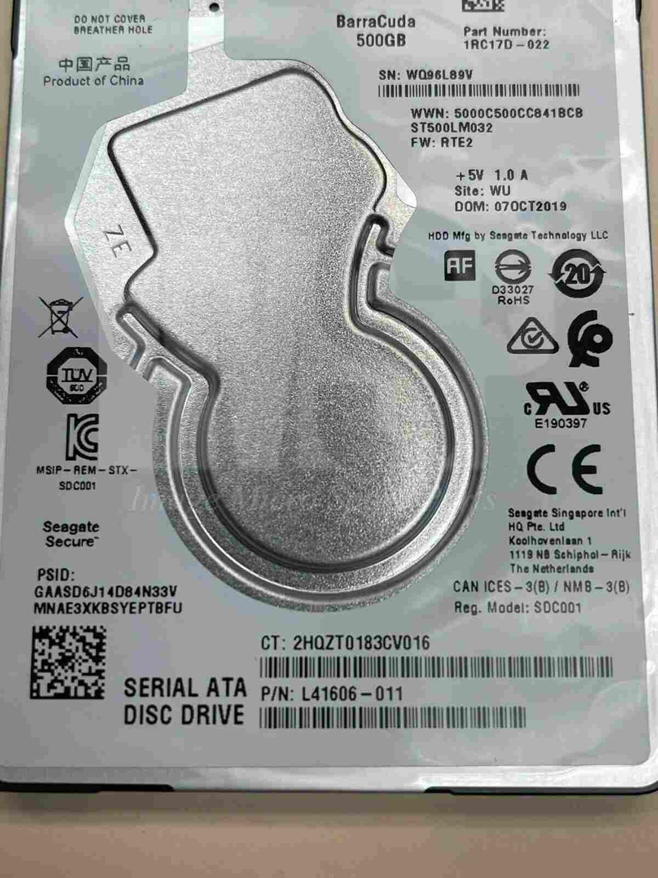 HP 500GB 5400 RPM Secure Encrypted Drive (L41606-011