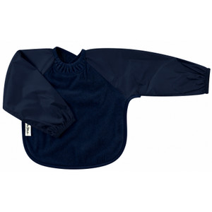 Navy Towel Long Sleeve Bib