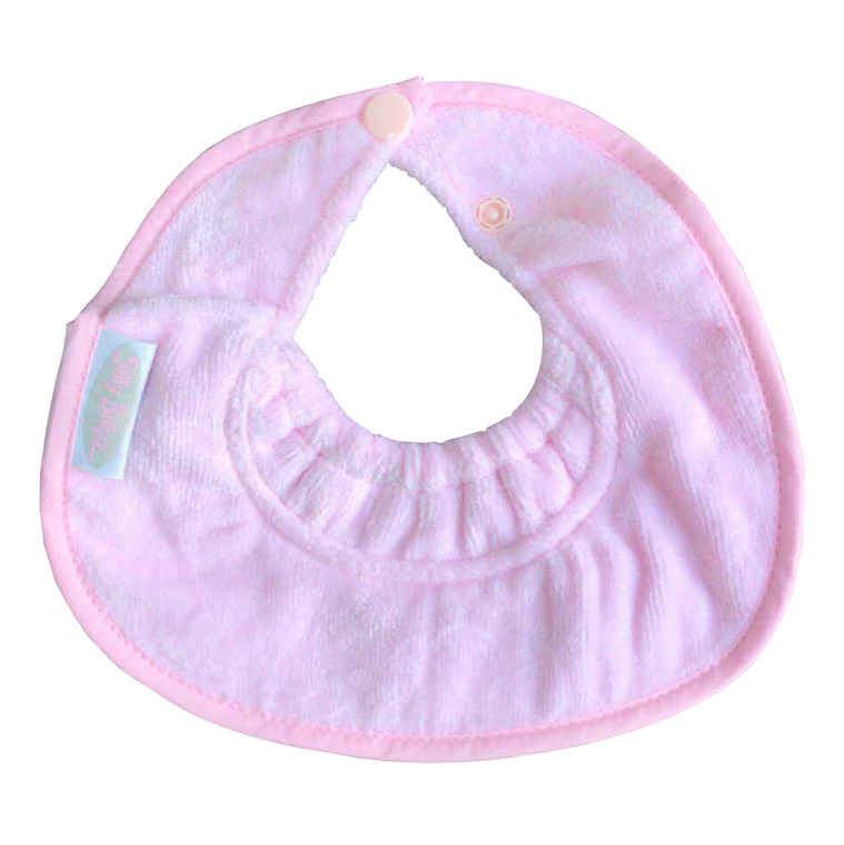 Antique Pink Towel Infant Dribble Biblet