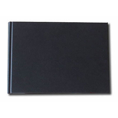 K&P Hardbound Sketchbook 100gsm 176pgs - A5/8.3" x 5.8" Landscape - Black