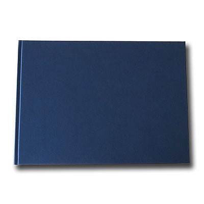 K&P Hardbound Sketchbook 100gsm 112pgs - A4/11.7" x 8.3" Landscape - Blue