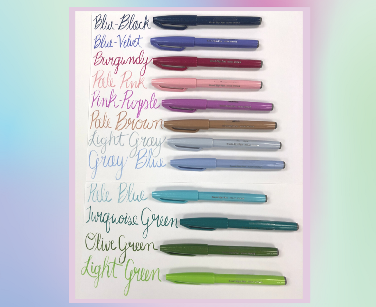 Pentel Touch Sign Pen with brush tip - NEW COLORS