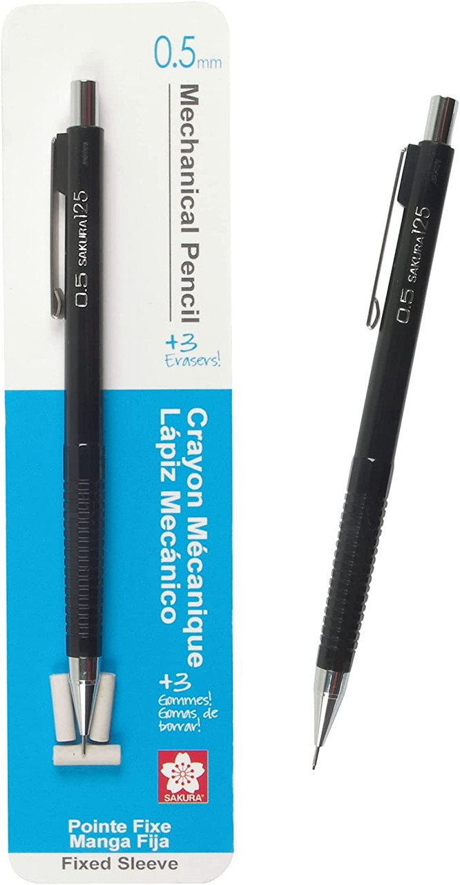 Wholesale Sakura Mechanical Pencil .5mm with 3 Erasers