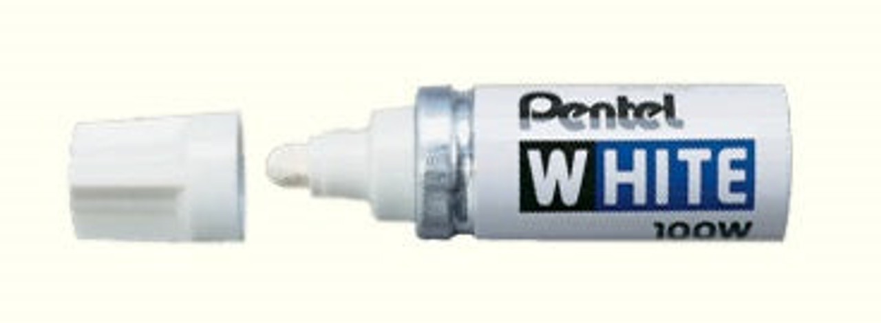 Pentel White Markers 100w, Broad Tip