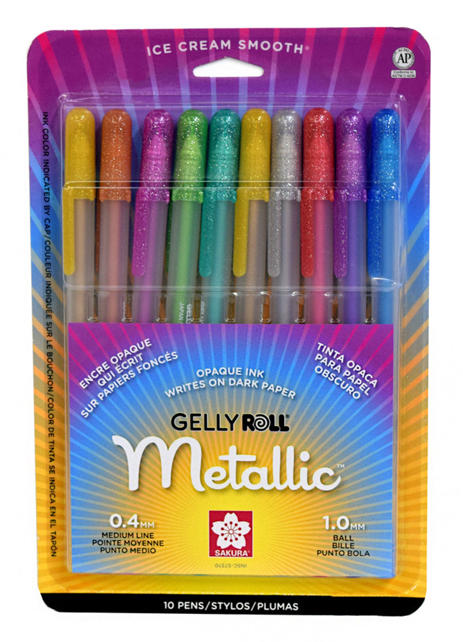 Wholesale Sakura Gelly Roll Metallic Colors- Pack of 10