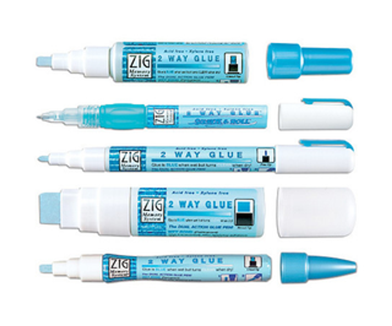 Kuretake ZIG Memory System 2 Way Glue Pen Broad Tip Set