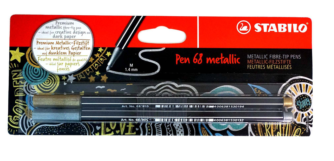  Stabilo Pen 68 Metallic Marker - 1.4 mm - 8 Color Set