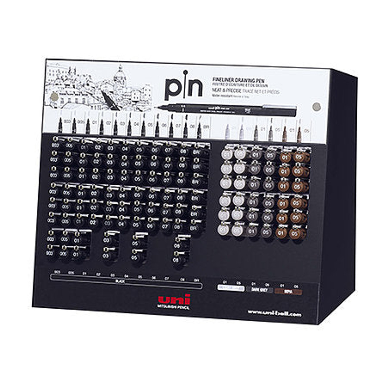 Wholesale Uni Pin Fineliner Display