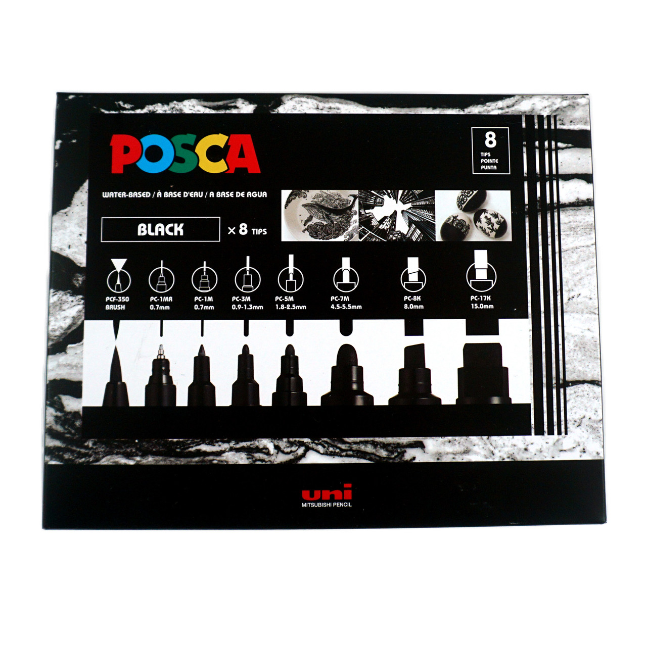 Posca 8 Piece Set of All Tip Sizes