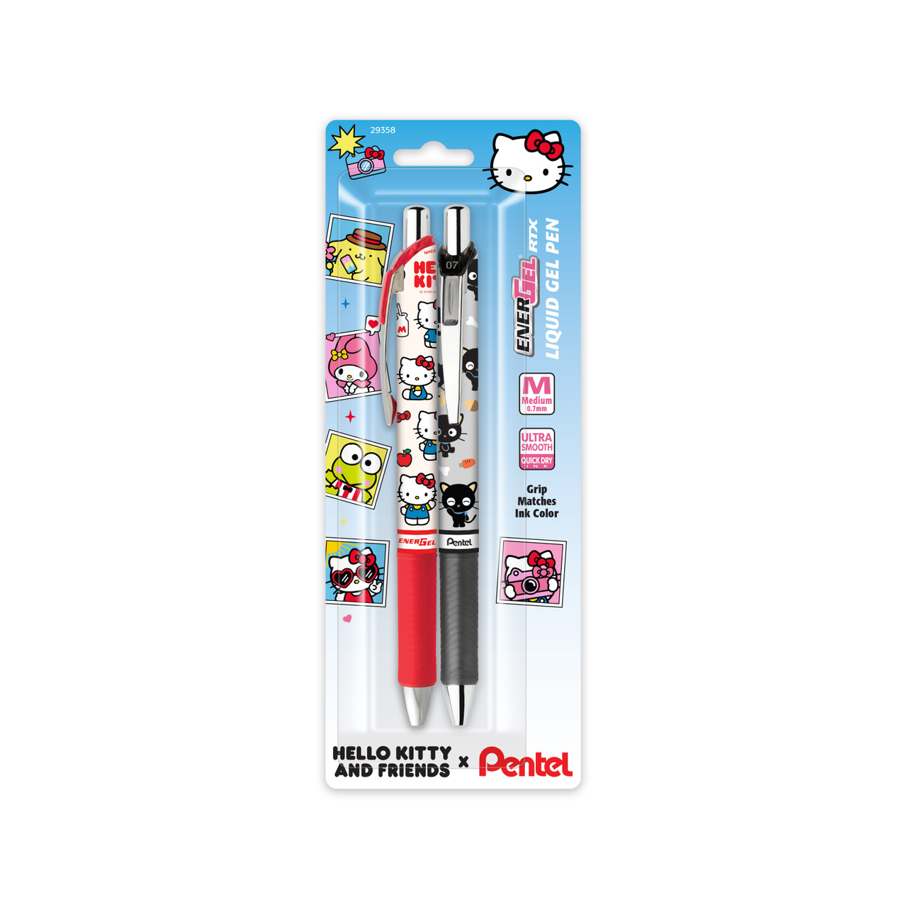 Pentel EnerGel Hello Kitty and Friends 2-Pack Box of 6 | 6