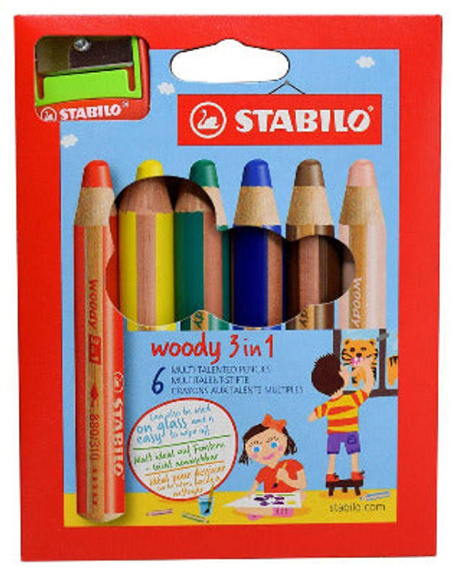 Stabilo Woody – Crayons Multi-talents 3 En 1, Avec Affûteur, 6/10/18  Couleurs - Crayons Classiques - AliExpress