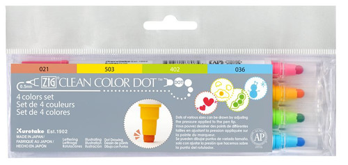 ZIG Kuretake Clean Color DOT Sets of 4, 6, and 12 TC-6100/xV