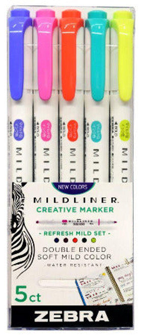 Zebra Pen Mildliner Brush Double-ended Creative Marker Cool and