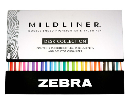 Zebra Zebra Mildliner Highlighter & Brush Desk Collection 50 Count 78050