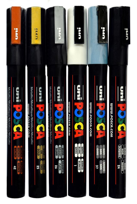 Silver Uni Posca Pc-3M Fine Bullet Tip Permanent Marker Pen - Stationery  Wholesale