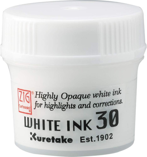white cylinder of zig white ink