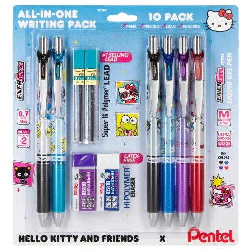 Pentel Writing Essentials Pack 10-Pk | Hello Kitty and Friends