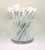 clear plastic cup with 36 gelly roll white 10 pens