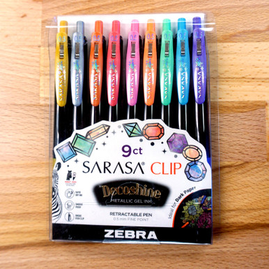 Zebra Sarasa Clip Decoshine Gel Retractable Pens 0.5 mm Shiny Green