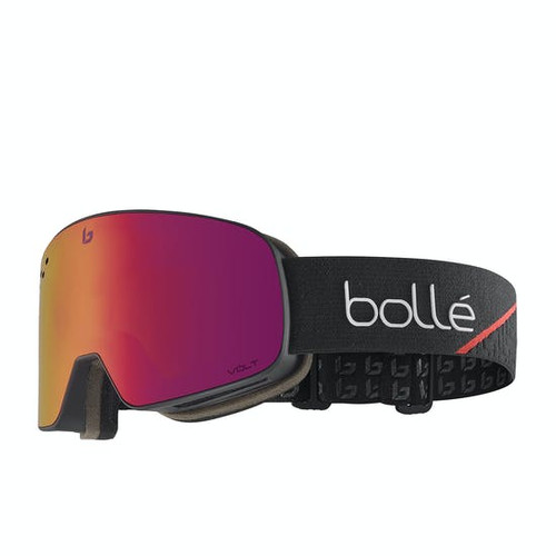 Bolle Nevada Goggle - Black Matte Frame & Volt Ruby Lens