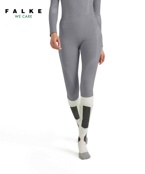 Falke Women's Wool Tech Long Tights - Grey Heather