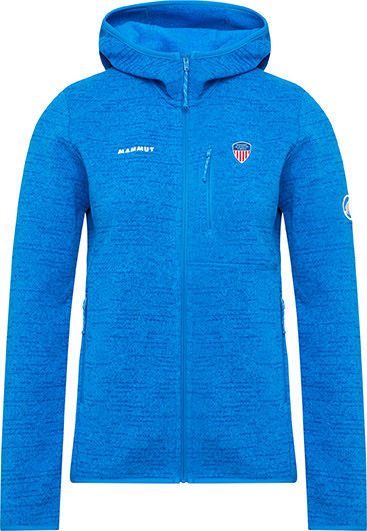 Mammut Women's Arctic IV ML Hooded Jacket with PSIA Logo - Glacier Blue Melange