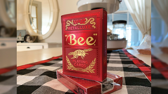 Bee Red MetalLuxe Playing Cards by US Playing Card