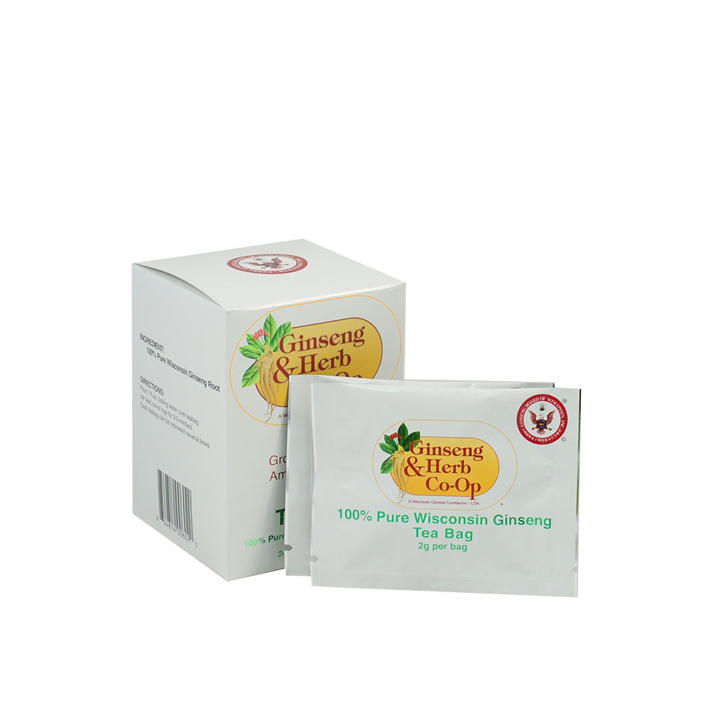 CLEARANCE: Ginseng Tea-Small Box (10 Bags) - Ginseng Herb Co-Op