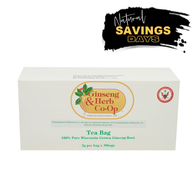 NEW! Ginseng Tea-Large Box (30 Bags)