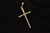 Gorgeous 925 Sterling Silver Cross Pendant Gold Heart 1¾" - 4g - Stylish Finish