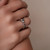 NEW 925 Sterling Silver Panther Ring – Size 6 – Green CZ Eyes & Black Enamel