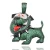 Rhodium Plated 925 Sterling Silver Iced Out Green Dog