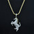 Amazing Two-Tone Plated 925 Sterling Silver Iced Out Horse