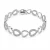 Lovely and Stunning Rhodium Plated 925 Silver Open Heart Clear CZ Bracelet