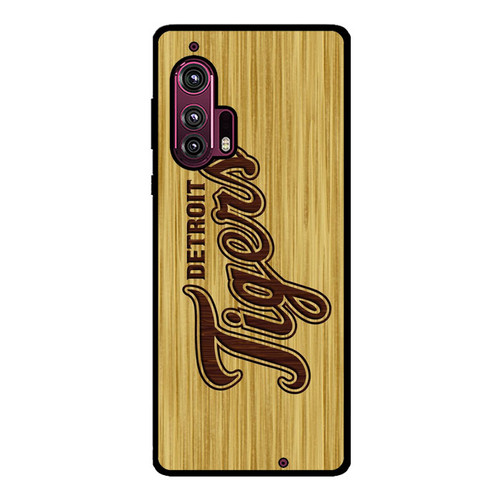 detroit tigers logo wood Z4985 Motorola Moto Edge Plus Case