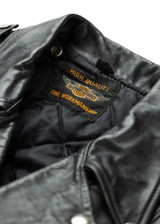 Authorized Vintage 1950's Black Leather Biker Jacket - M