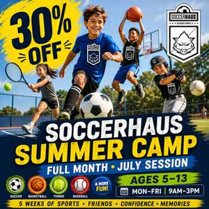 Whether your child already loves sports or is just ready for an active, social summer experience, SoccerHaus offers the perfect mix of instruction, encouragement, and fun. It’s a great way to keep kids moving, learning, and making lasting memories.
