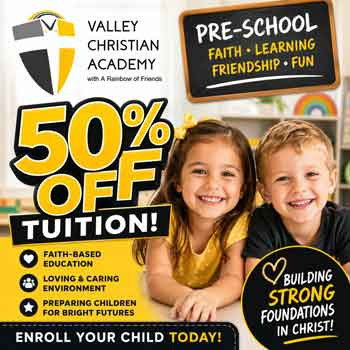 Valley Christian Academy's Preschool Program lays a strong foundation for early learning by focusing on the six key dimensions of readiness: motor skills, social skills, approaches to learning, language skills, cognitive development, and a balance of child-initiated and teacher-directed learning.