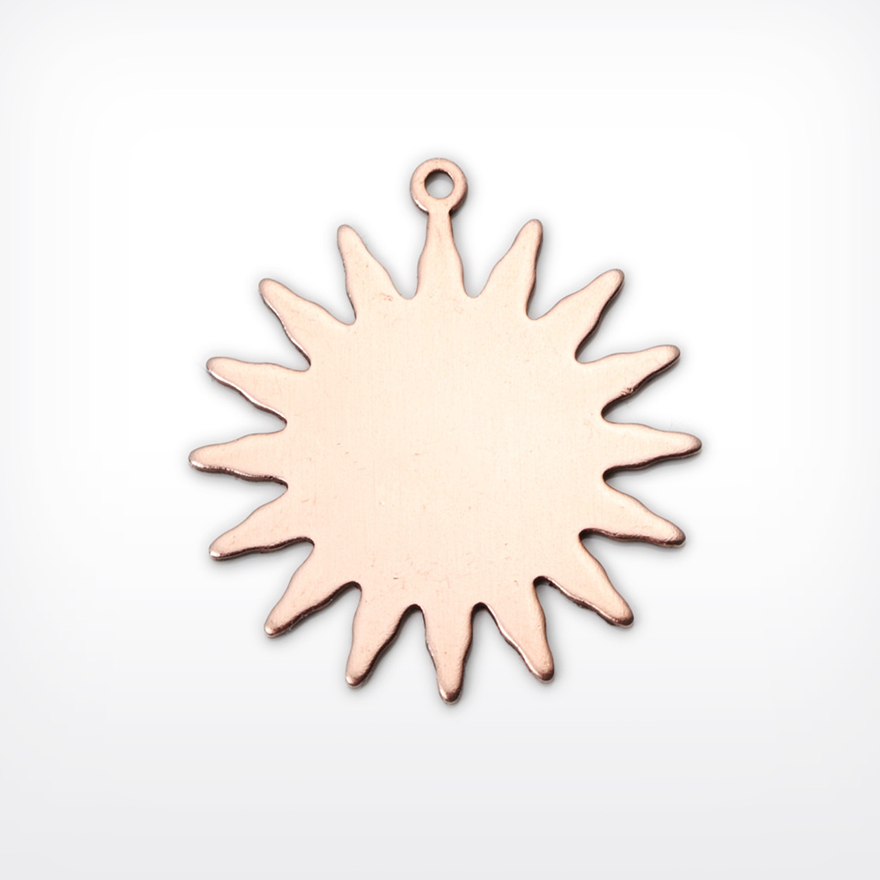 Copper Blank Sunburst Stamped Shape for Enamelling & Other Crafts