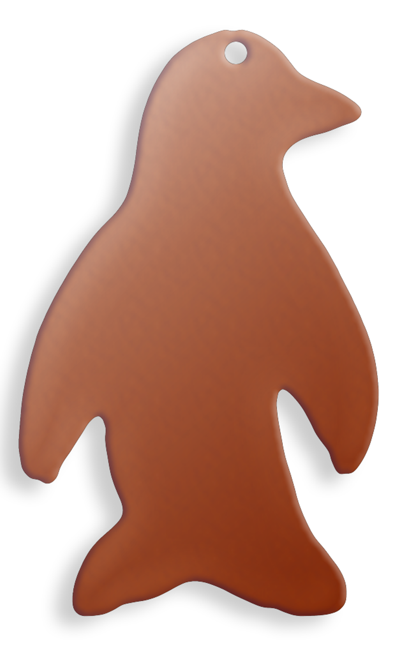 Copper Blank Penguin Stamped Shape for Enamelling & Other Crafts