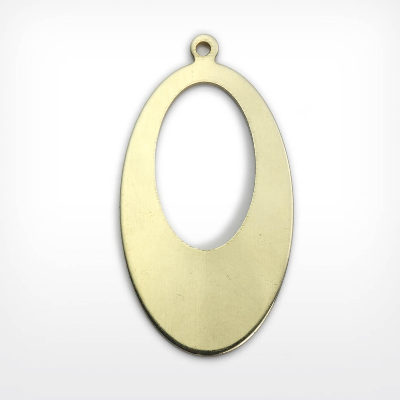 Brass Oval, oval hole - Pack of 10 (754-BR)