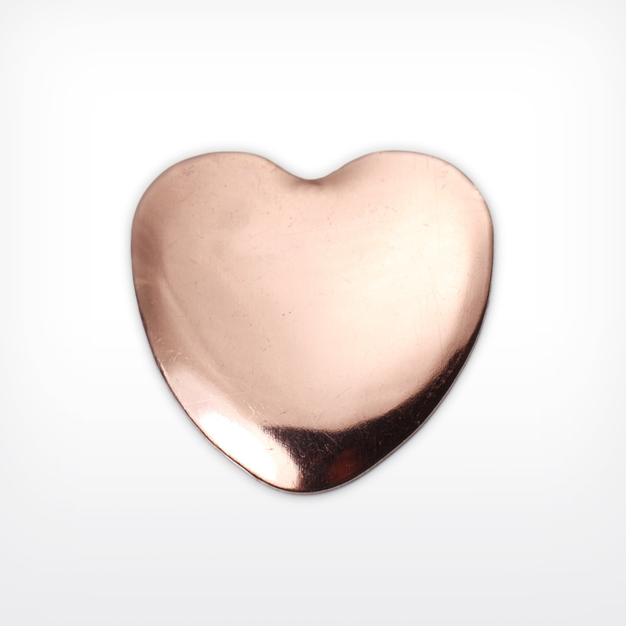 Copper Heart, flat & domed - Pack of 10 (804-CU) - SALE PRICE: 50% OFF